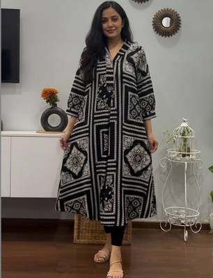 Ethnic motifs printed indie prints kurta 1