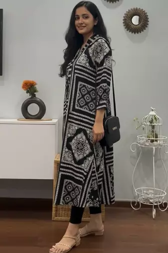 Ethnic motifs printed indie prints kurta