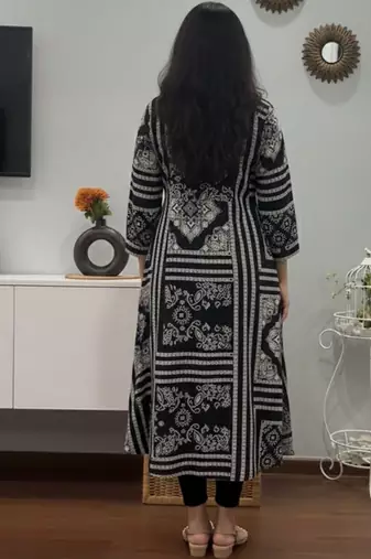Ethnic motifs printed indie prints kurta