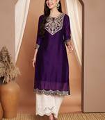 Embroidered thread work grandeur & majestic artwork kurta