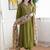 Ethnic motifs embroidered regular thread work pure cotton kurta with trousers & with dupatta