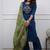 Beautiful jaipuri blue straight embroidered kurta set with pants and a dupatta.
