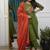 Beautiful jaipuri green straight embroidered kurta set with pants and a dupatta.
