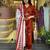 Beautiful jaipuri a brick red floral embroidered straight kurta pant set