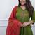 Beautiful jaipuri a green colored cotton anarkali kurta set