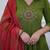 Beautiful jaipuri a green colored cotton anarkali kurta set