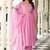 Beautiful jaipuri elegant embroidered anarkali pink kurta set with dupatta