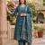 Beautiful jaipuri a teal-colored anarkali suit set