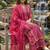 Beautiful jaipuri a rani pink  colored anarkali suit set