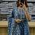 Beautiful jaipuri a blue a-line kurta set