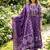 Beautiful jaipuri a purple a-line kurta set