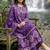 Beautiful jaipuri a purple a-line kurta set