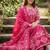Beautiful jaipuri a pink a-line kurta set