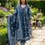 Beautiful jaipuri a blue a-line kurta set