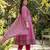 Beautiful jaipuri a pink colored a-line anarkali kurta set