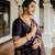 Purple soft silk blend banarasi jacuard work designer saree with blouse