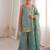 Seagreen embroidered fendy silk kids sharara set