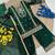 Green embroidered sequence work fendy silk kids kurta set