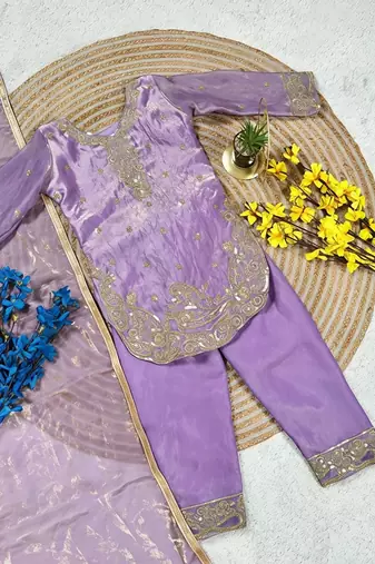 Designer party wear look kids top salwar & dupata