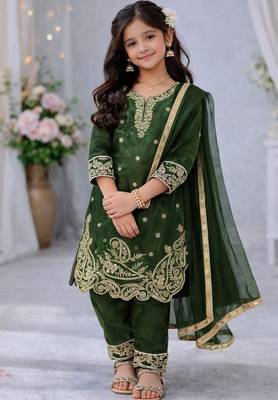 Designer party wear look kids top salwar & dupata 1