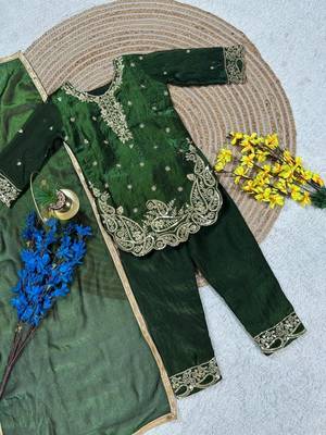Designer party wear look kids top salwar & dupata 3