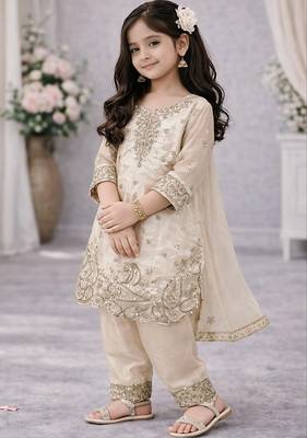 Designer party wear look kids top salwar & dupata 1