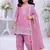 Premium chinon silk kids party wear kurta set