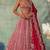 Red Thread Embroidered Boomer Silk Lehenga Set