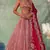 Red Thread Embroidered Boomer Silk Lehenga Set