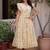 Incredible Cream Embroidered Cotton Daily Wear Dress