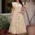 Incredible Cream Embroidered Cotton Daily Wear Dress