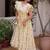 Incredible Cream Embroidered Cotton Daily Wear Dress
