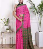 Floral printed  cotton ethnic saree for woman