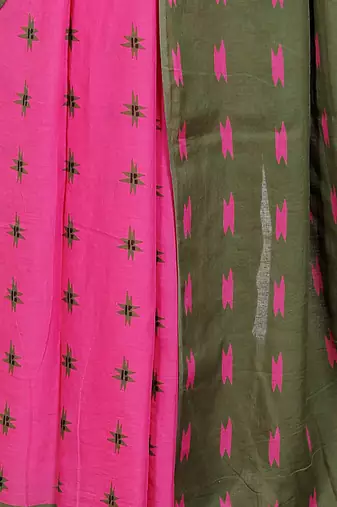 Floral printed  cotton ethnic saree for woman