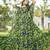 Women green floral print georgette fit & flare gown