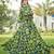 Women green floral print georgette fit & flare gown