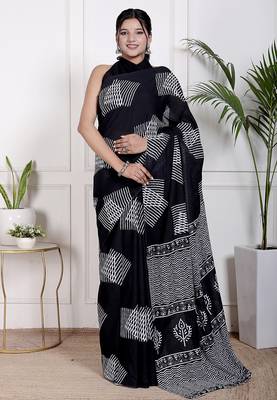 Floral printed  cotton ethnic saree for woman 1