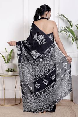 Floral printed  cotton ethnic saree for woman 2