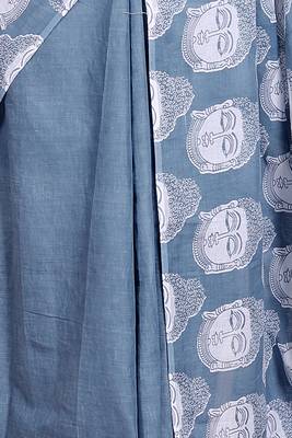Floral printed  cotton ethnic saree for woman 4