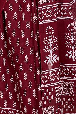 Floral printed cotton ethnic saree for woman 4