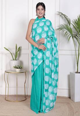 Floral printed  cotton ethnic saree for woman 1