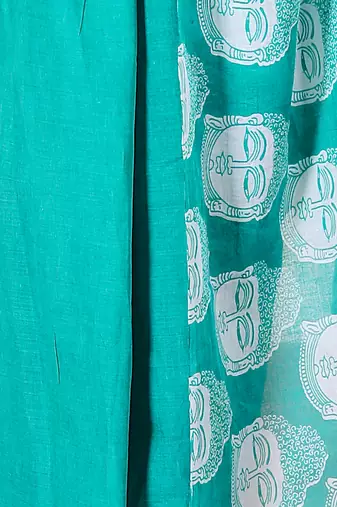 Floral printed  cotton ethnic saree for woman