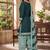 Green printed cotton blend stitched geometric print salwar kurta dupatta for women