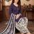Purple printed cotton blend stitched geometric print salwar kurta dupatta for women