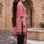 Pink printed cotton blend stitched geometric print salwar kurta dupatta for women