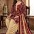 Red printed cotton blend stitched geometric print salwar kurta dupatta for women