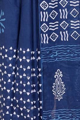 Floral printed cotton ethnic saree for woman 4