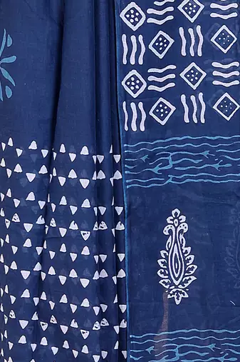 Floral printed  cotton ethnic saree for woman