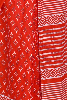 Floral printed cotton ethnic saree for woman 4