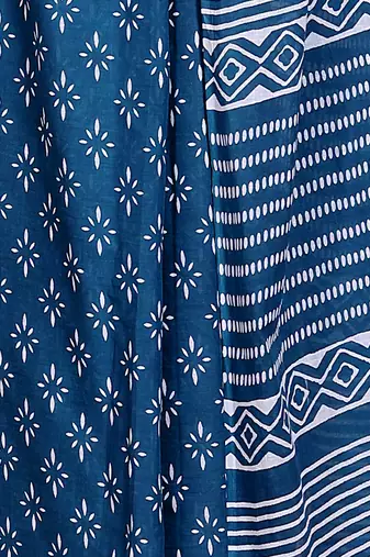 Floral printed  cotton ethnic saree for woman